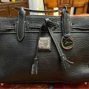 Vintage Dooney & Bourke Alto Mini Tassel Black Pebbled Leather Satchel OBO